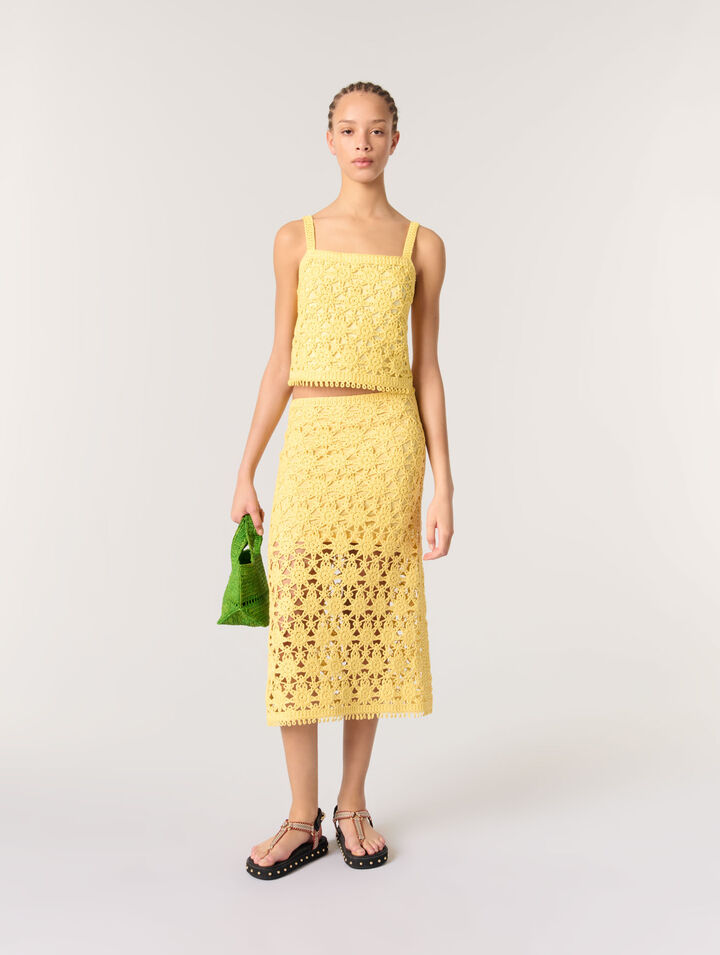 Crochet maxi skirt